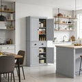Storage Cabinet Hallway Cabinet Side Cabinet With Drawer Gray Pantry Cabinet Accent Cabinet Cupboard