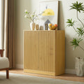 Storage Cabinet Side Cabinet With Shelves Natural Sideboard Hallway Cabinet Cupboard Accent Cabinet File Cabinet