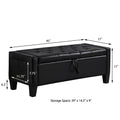 Storage Ottoman Storage Ottoman With Safety Hinges 350 Pound Weight Capacity Padded Entryway Bench