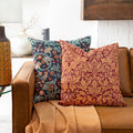 Storey Embroidered Damask 20 Inch Poly Or Feather Down Throw Pillow