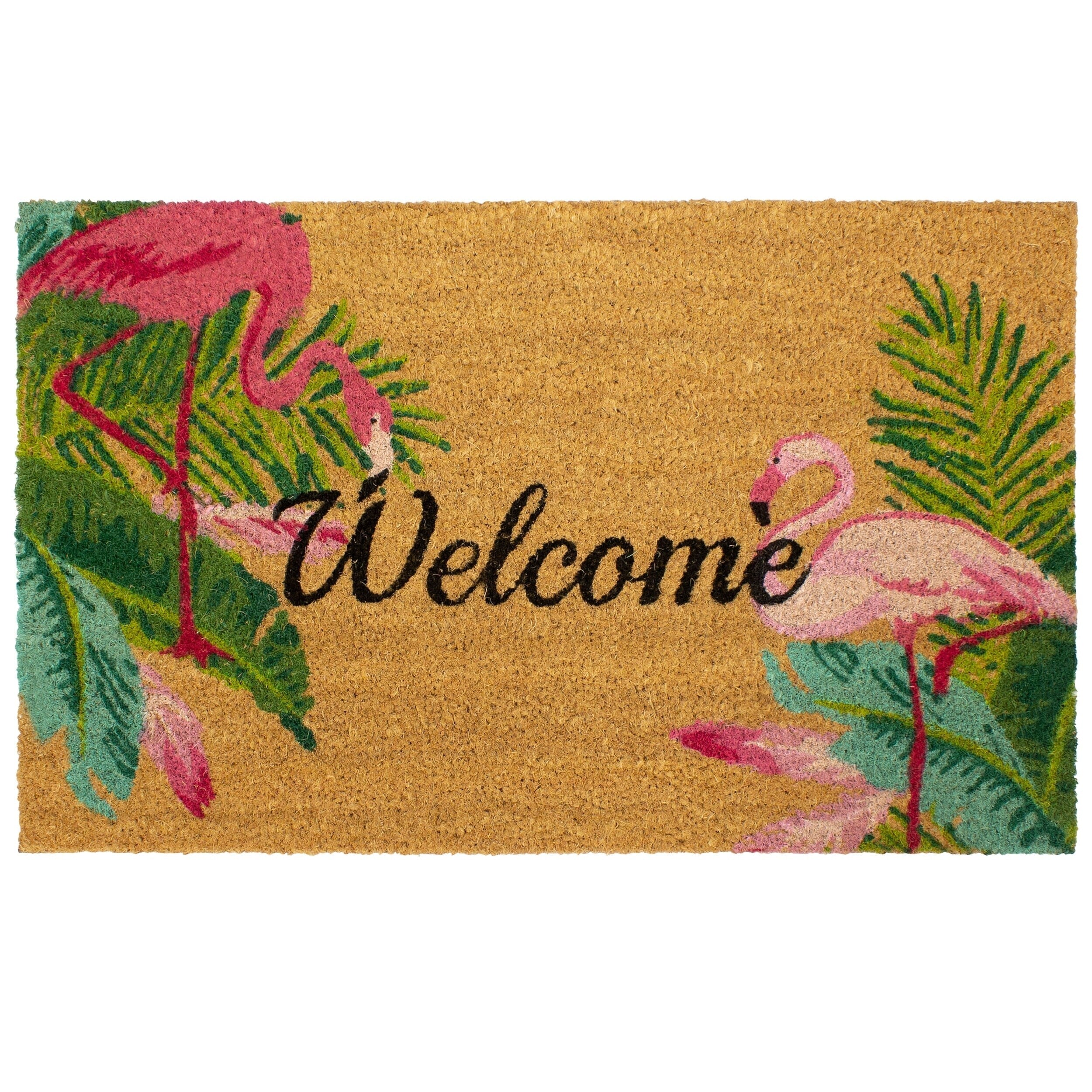 Storm Stopper Flamingo Duo 18X28 In. Indoor Outdoor Coir Mat