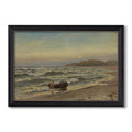 Storm At Rugen 1882 Hans Gude Custom Framed Canvas