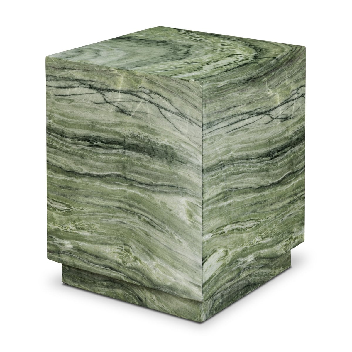 Stova Cube Concrete Side Table With Marble Finish
