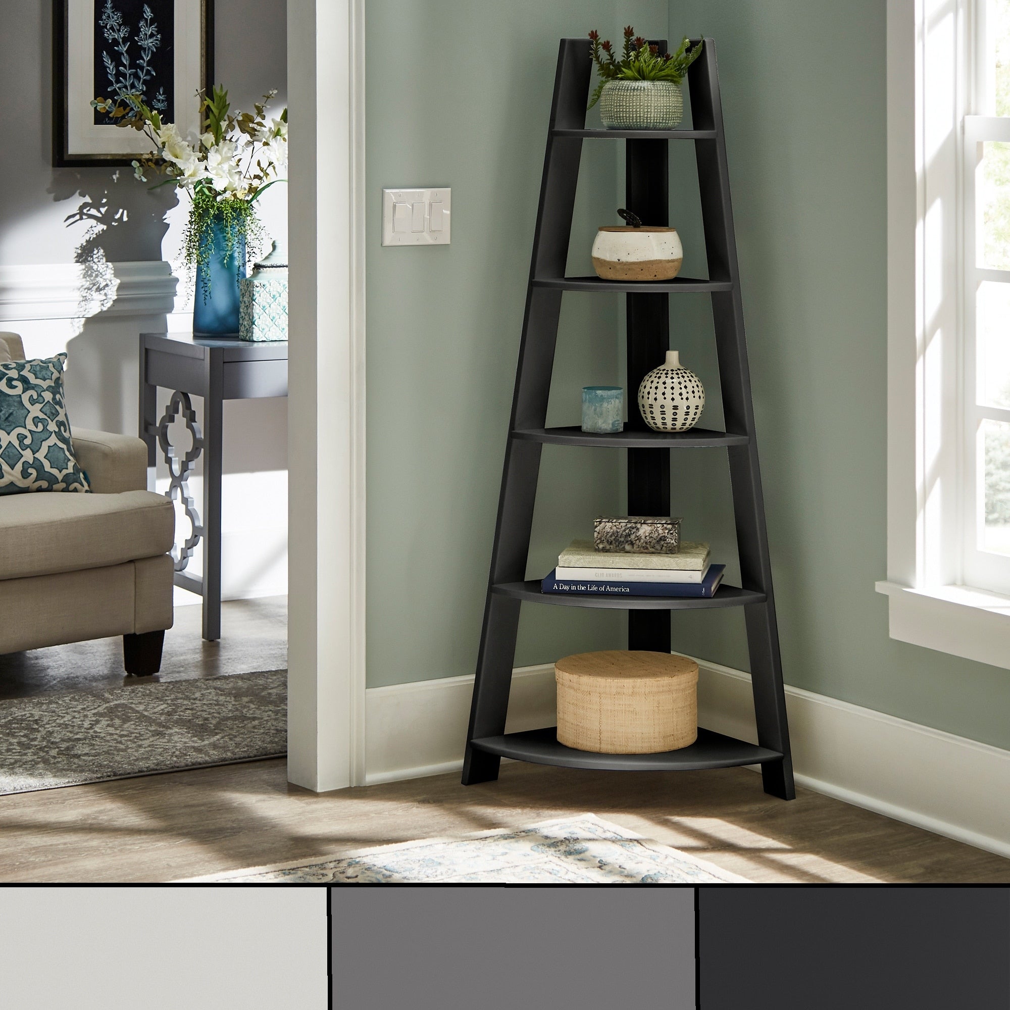 Stoyan Corner Ladder Bookcase By Inspire Q Classic