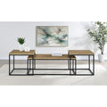 Straden 3 Piece Engineered Wood Coffee Table Set Mango And Black