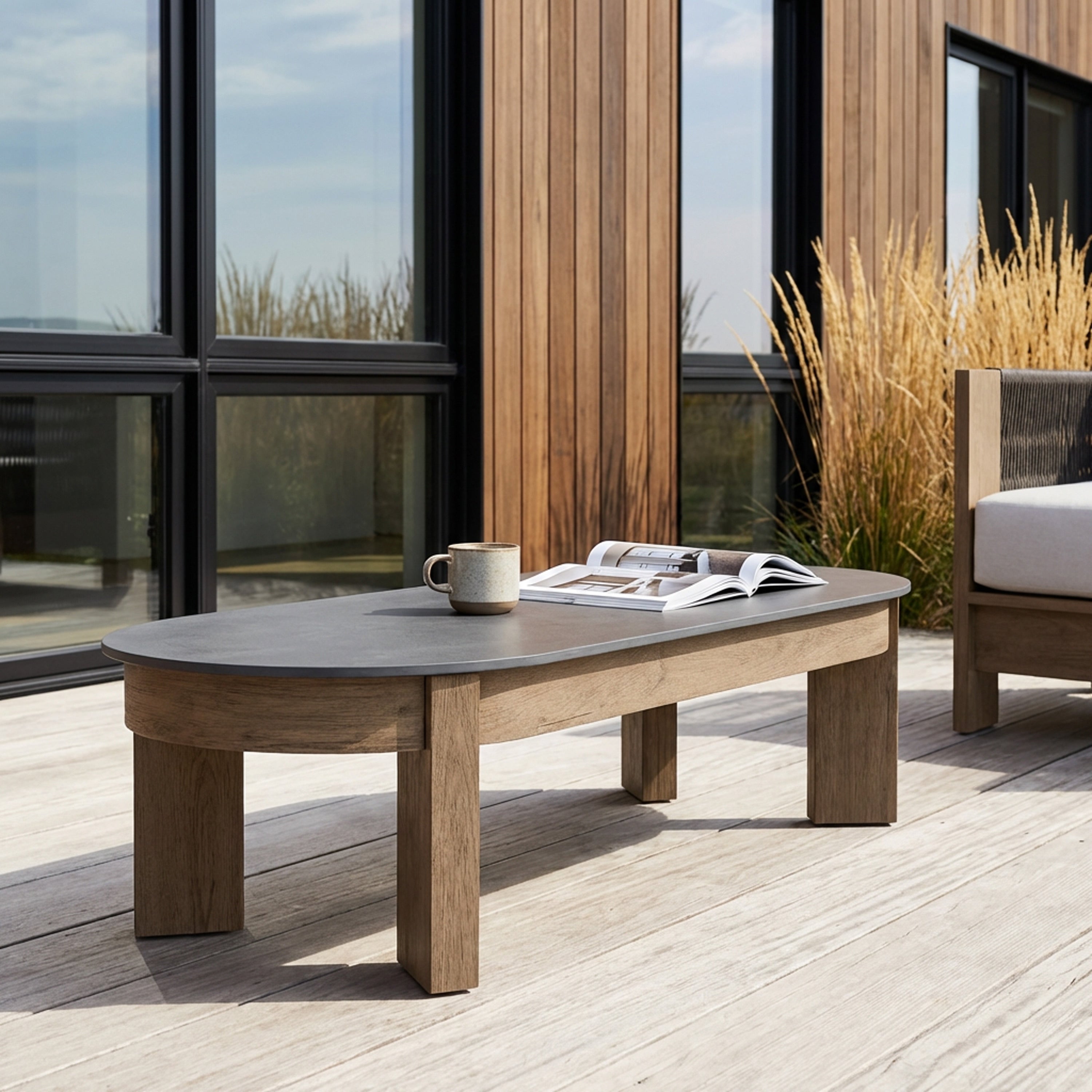 Stratton 55 Outdoor Coffee Table By Real Flame