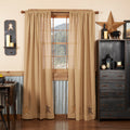 Stratton Burlap Applique Star Panel Set 84 X 40