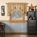 Stratton Burlap Applique Star Swag Set 36 X 36