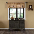 Stratton Burlap Applique Star Valance 16 X 60