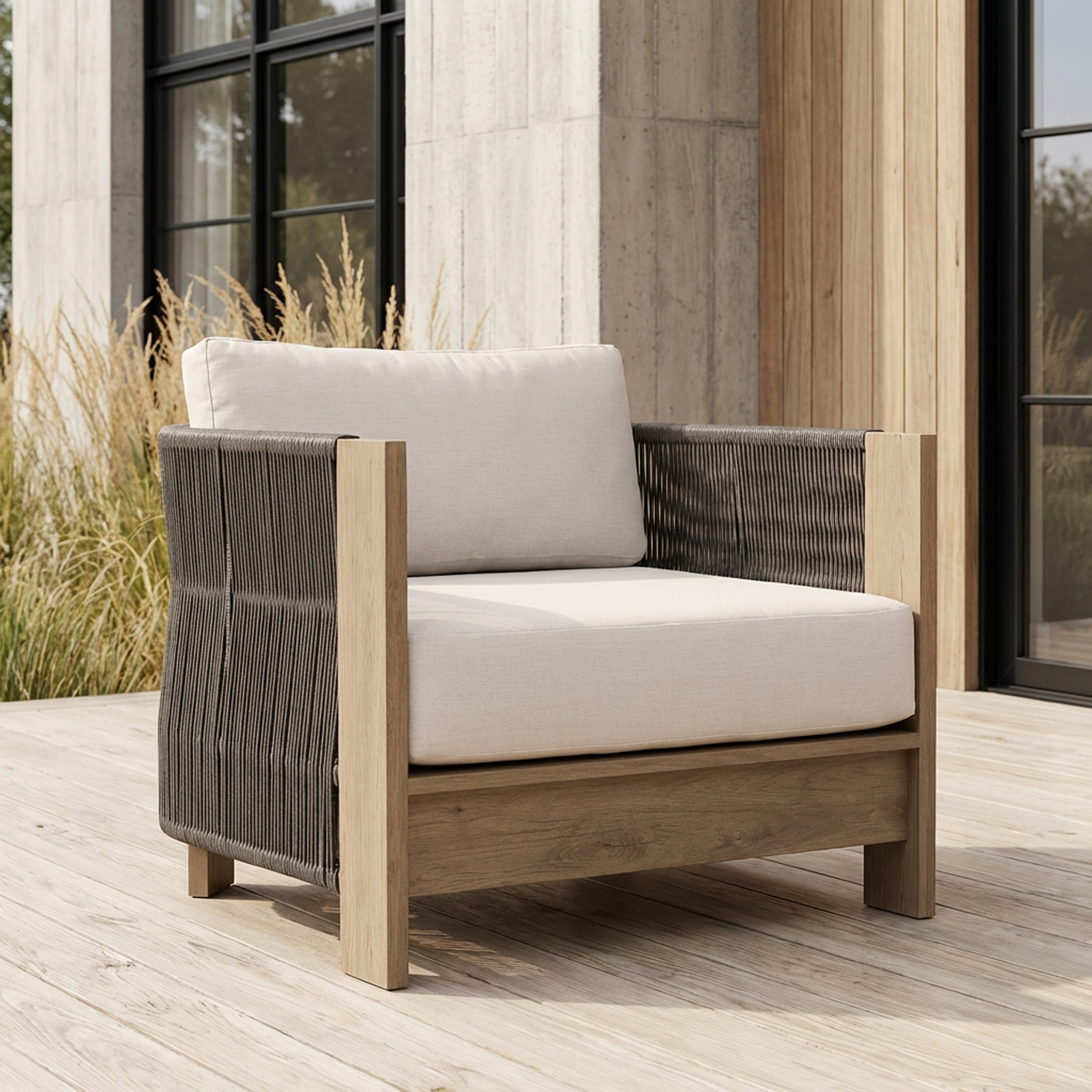 Stratton Outdoor Lounge Chair With Sunbrella Cushions