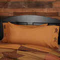 Tan Primitive Bedding Vhc Stratton Applique Star Pillow Case Set Of 2 Cotton Star Appliqued