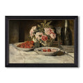 Strawberries And Champagne C 1881 1885 Henri De Braekeleer Custom Framed Canvas