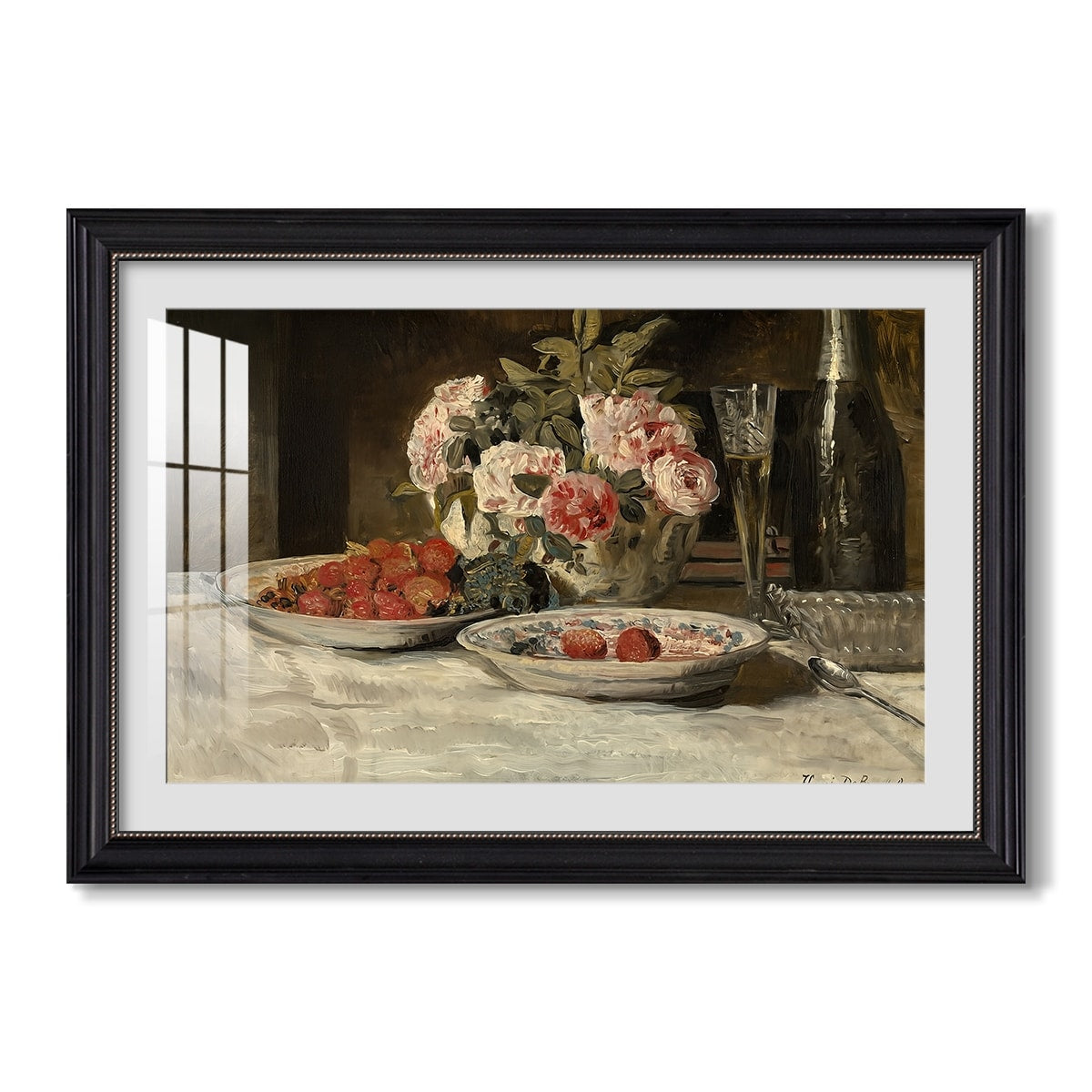 Strawberries And C 1881 1885 Henri De Braekeleer Custom Framed Print