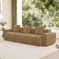 Streamlined Design Modular 3 Seat Boneless Velvet Fabric Sofa 8 X 10