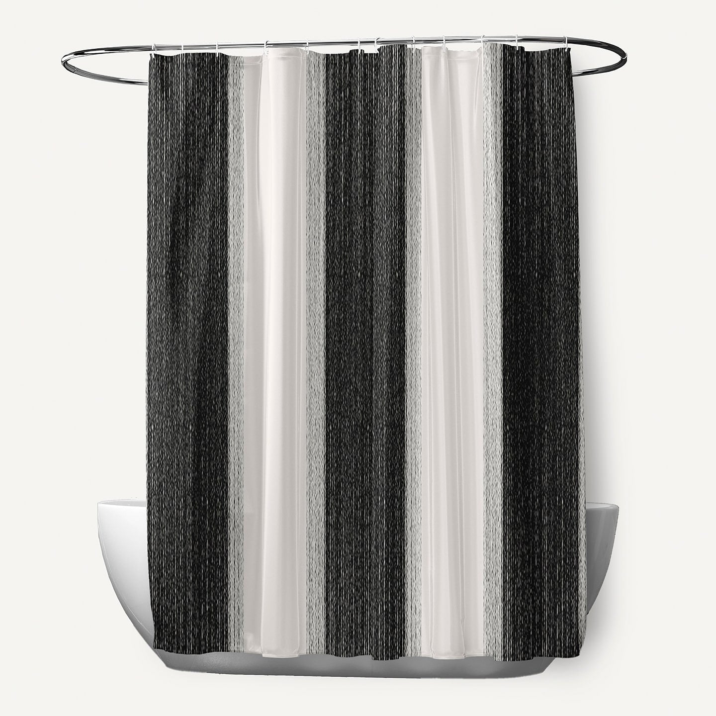 Striate Stripe Stripe Print Shower Curtain 71 X 74