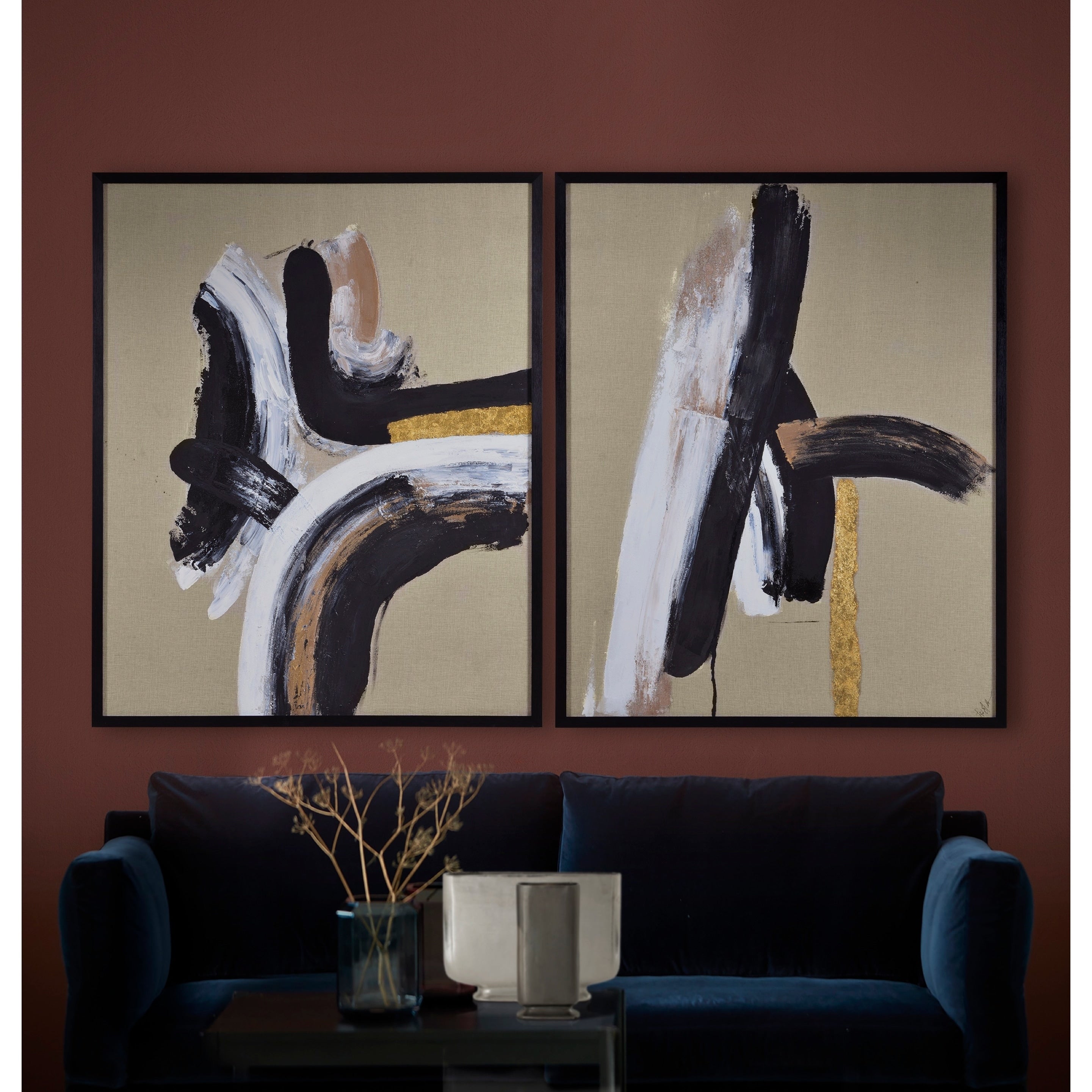 Renwil Ilya Framed Black Canvas Art
