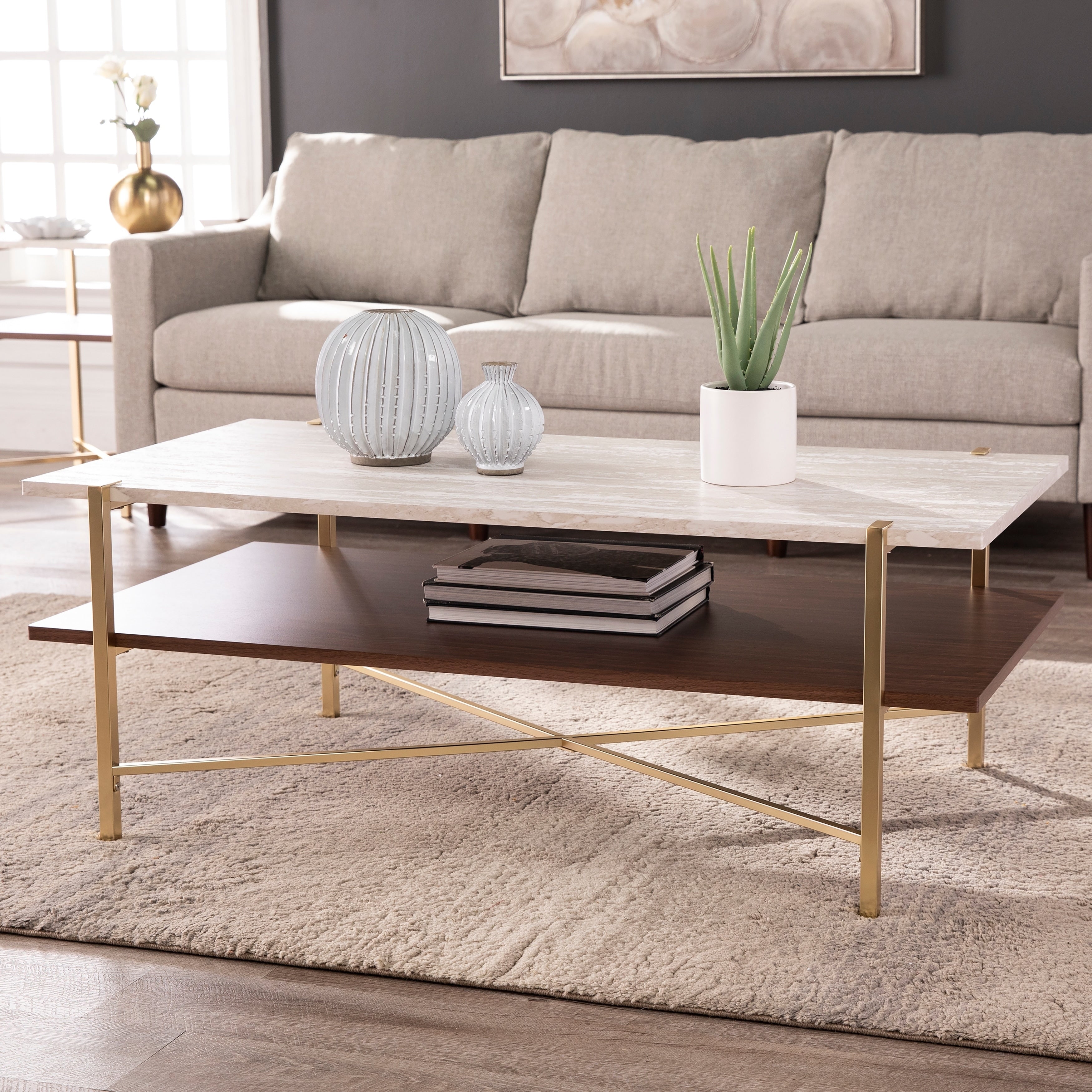 Strick Bolton Aldea Rectangular Cocktail Table W Storage