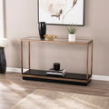 Strick Bolton Luna Transitional Champagne Metal Console Table