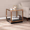 Strick Bolton Luna Transitional Champagne Metal End Table