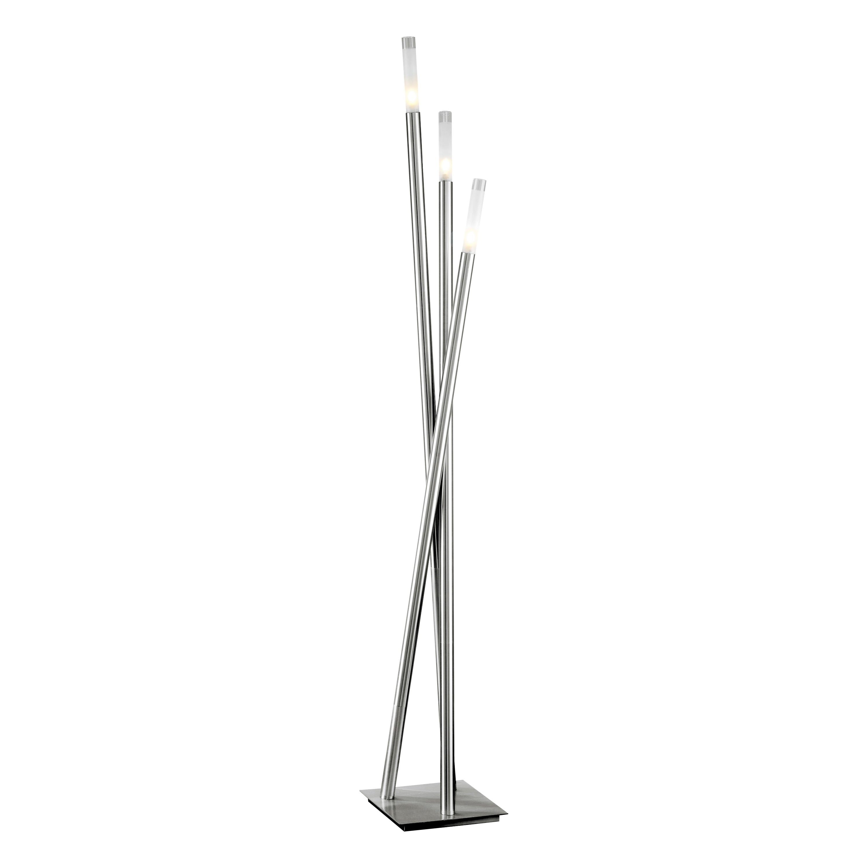 Strick Bolton Peale Brushed Nickel Icicle Floor Lamp