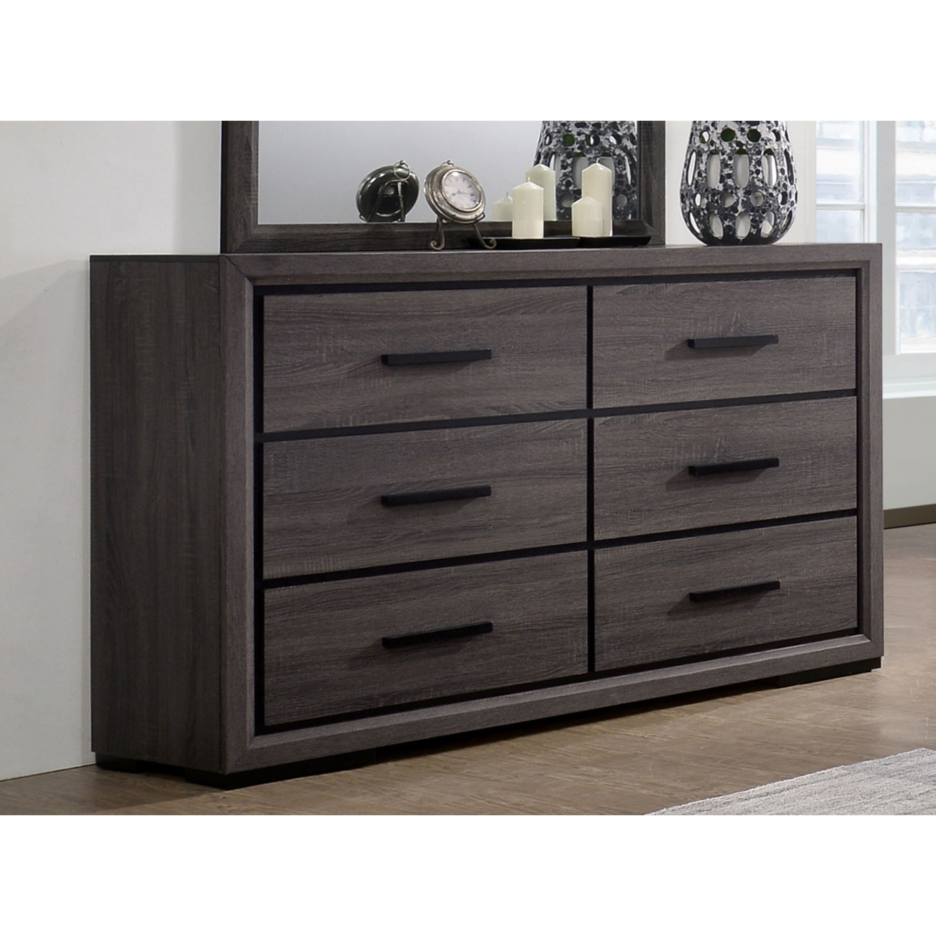 Strick Bolton Rothwell Grey 6 Drawer Dresser