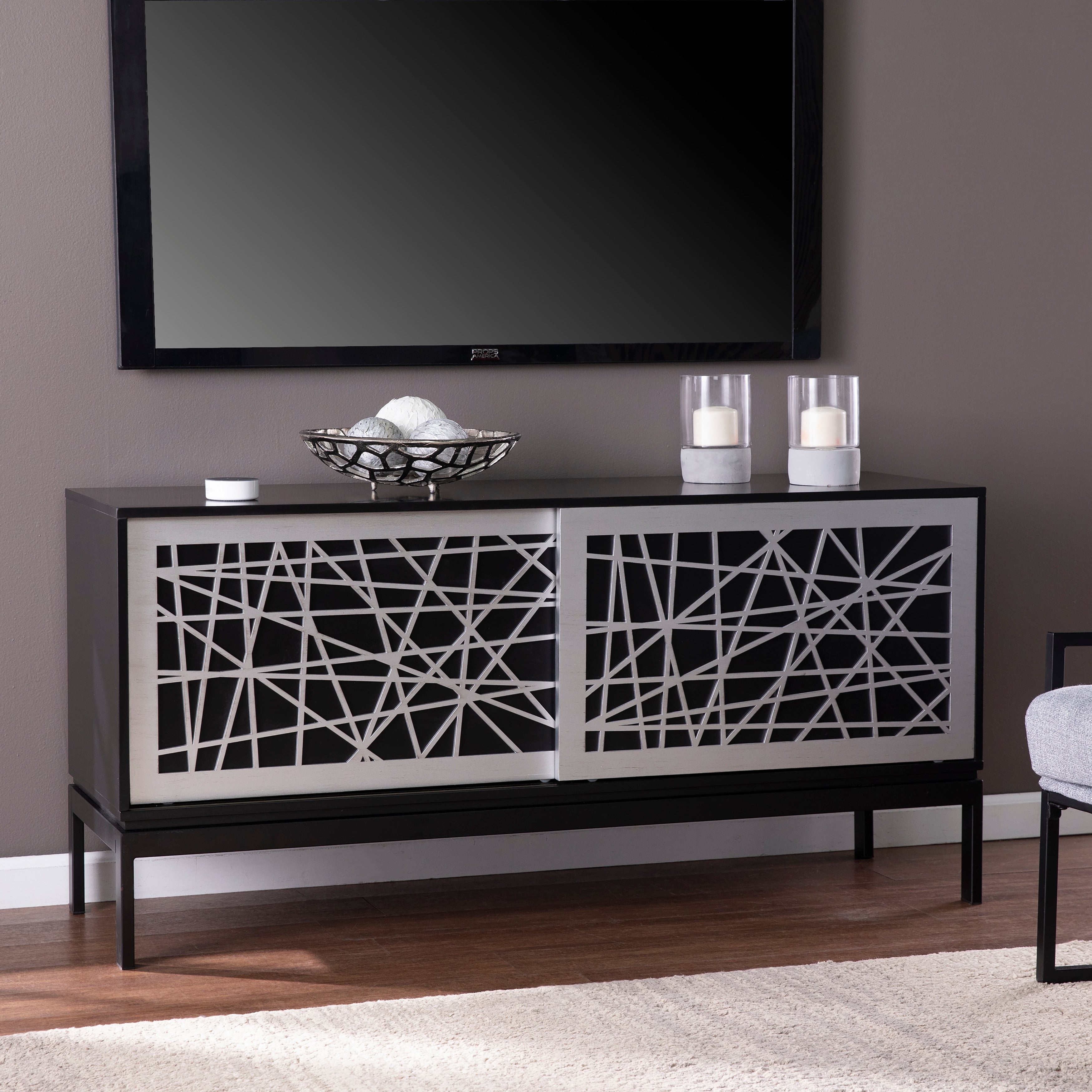 Strick Bolton Albers Contemporary Black Wood Cabinet