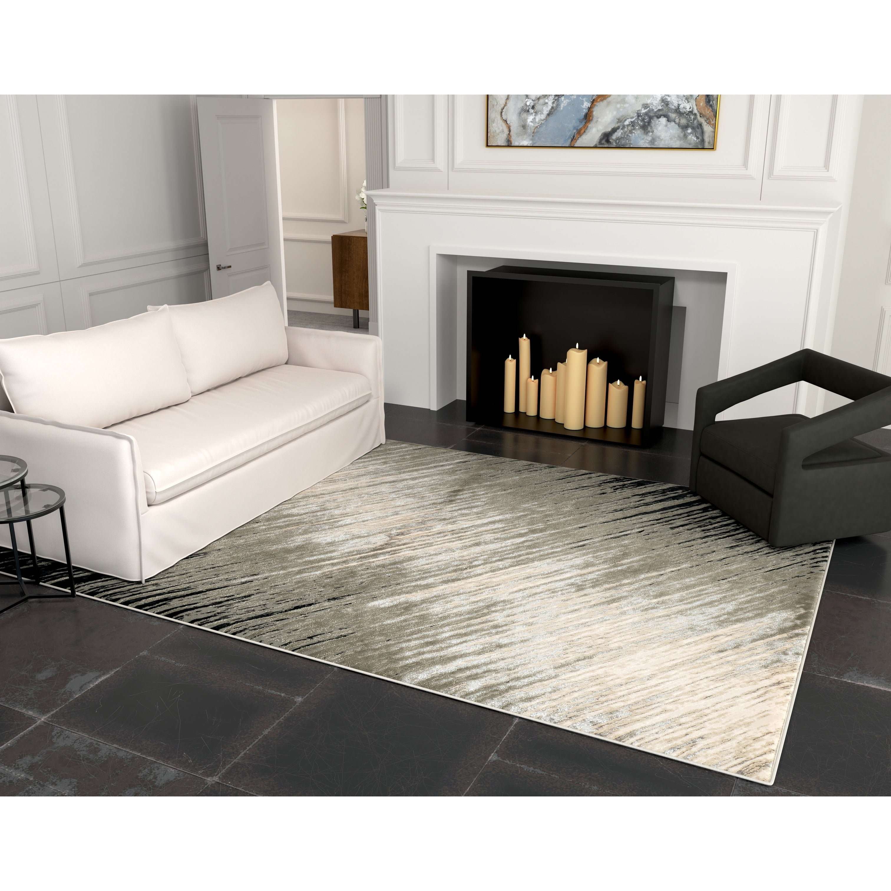 Luna Silver Grey Nova Area Rug