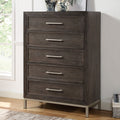 Strick Bolton Bremond Walnut 5 Drawer Chest