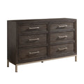 Strick Bolton Bremond Walnut 6 Drawer Dresser