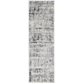 Crete Ivory Silver Luster Runner Rug
