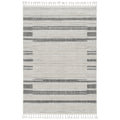 Strick Bolton Doyle Grey Ivory High Low Textured Fringe Area Rug