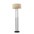 Strick Bolton Lissie Brushed Steel Double Socket Floor Lamp