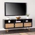 Strick Bolton Madorra Transitional White Wood Media Cabinet