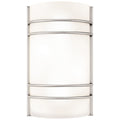Strick Bolton Mene 2 Light Brushed Steel Wall Sconce