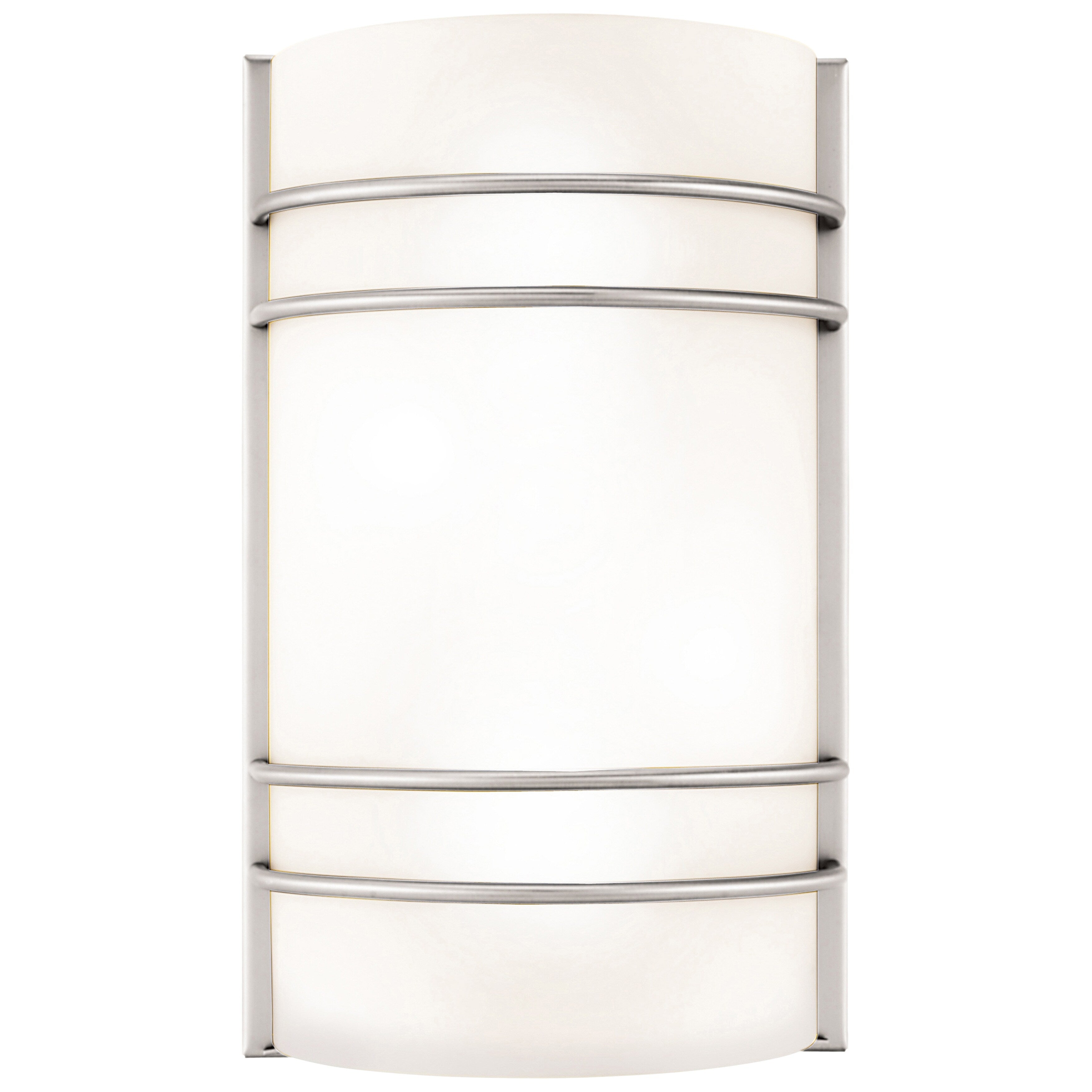 Strick Bolton Mene 2 Light Brushed Steel Wall Sconce