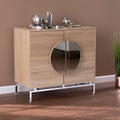 Strick Bolton Nettleton Contemporary Natural Wood Bar Cabinet