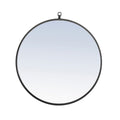 Strick Bolton Patti Metal 24 Inch Round Mirror With Decorative Hook