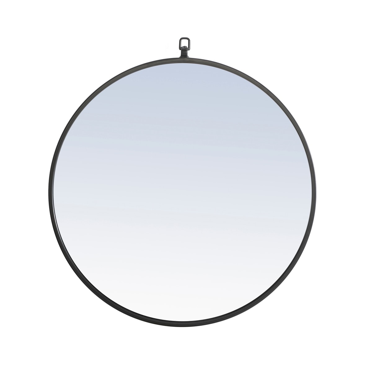 Strick Bolton Patti Metal 24 Inch Round Mirror With Decorative Hook