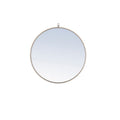 Strick Bolton Patti Metal 28 Inch Round Mirror With Decorative Hook