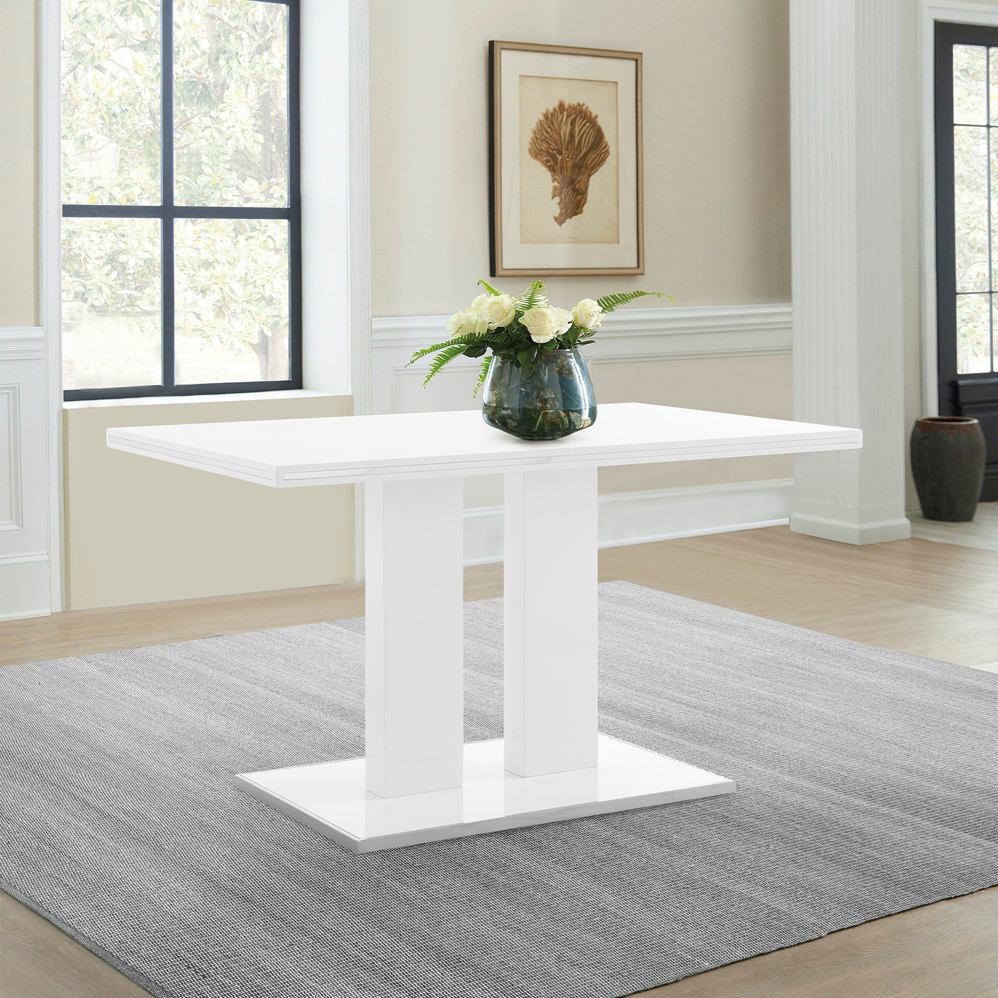 Strick Bolton Morris White Chrome Dining Table Top