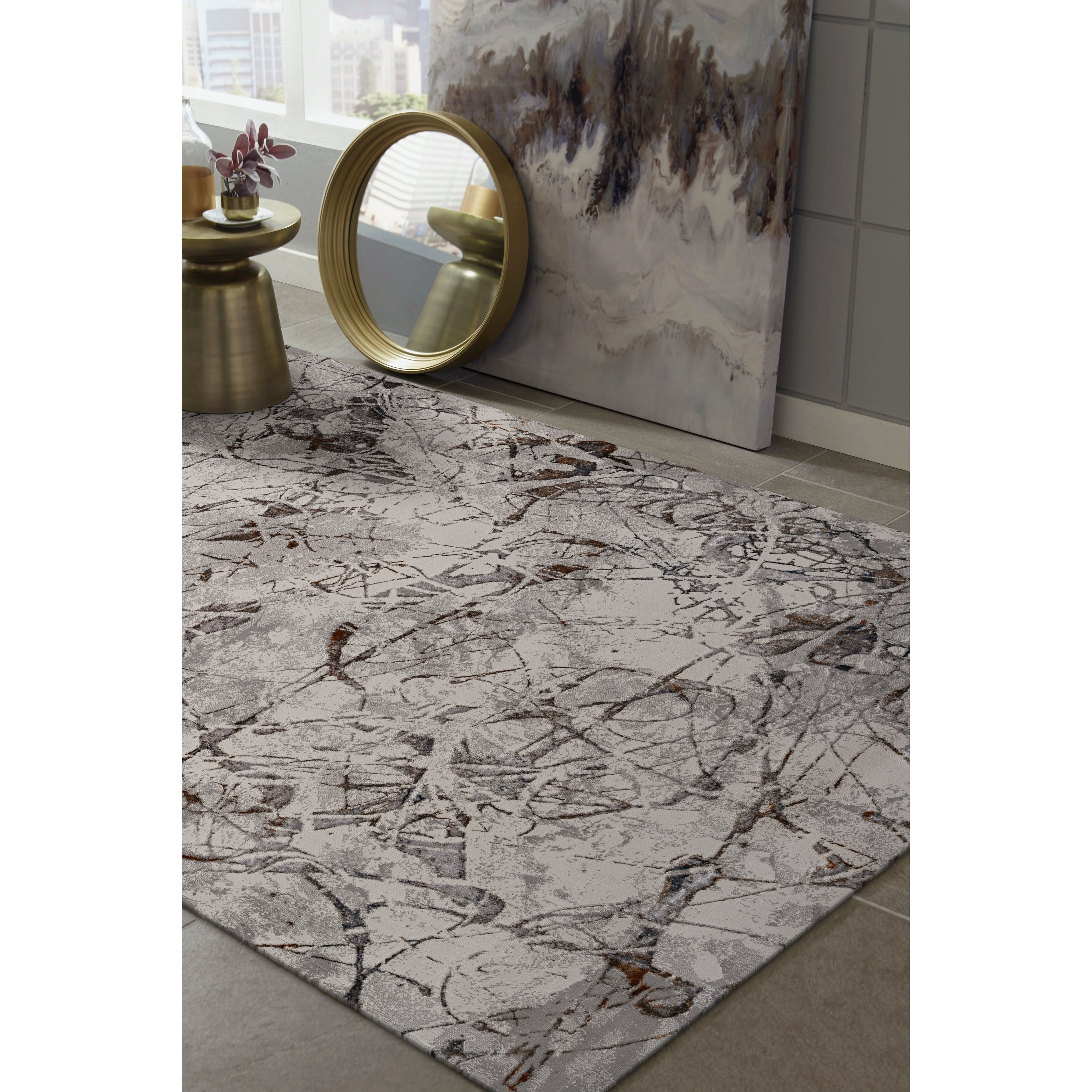 Strick Bolton Renew Industrial Abstract Area Rug