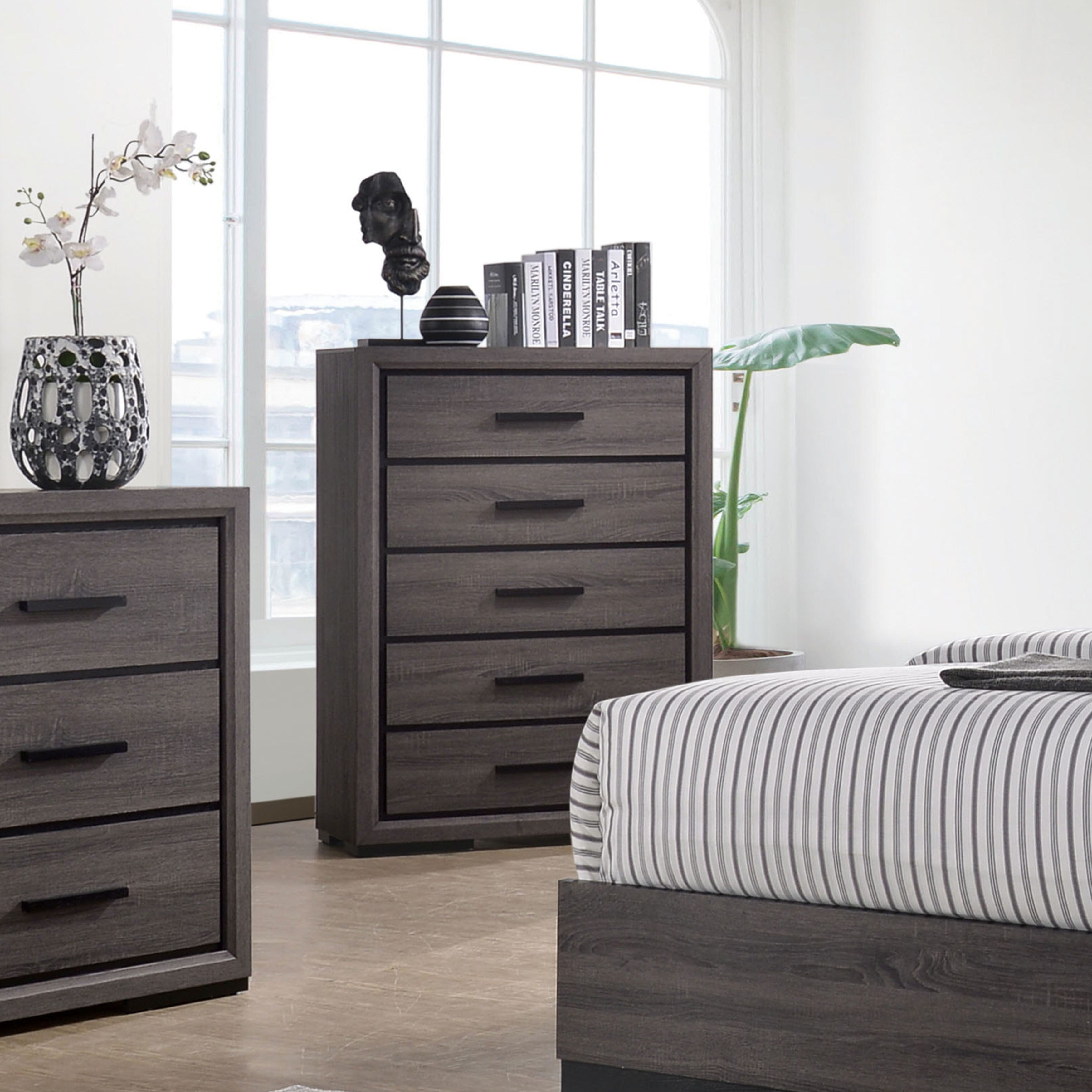 Strick Bolton Rothwell Grey 5 Drawer Chest