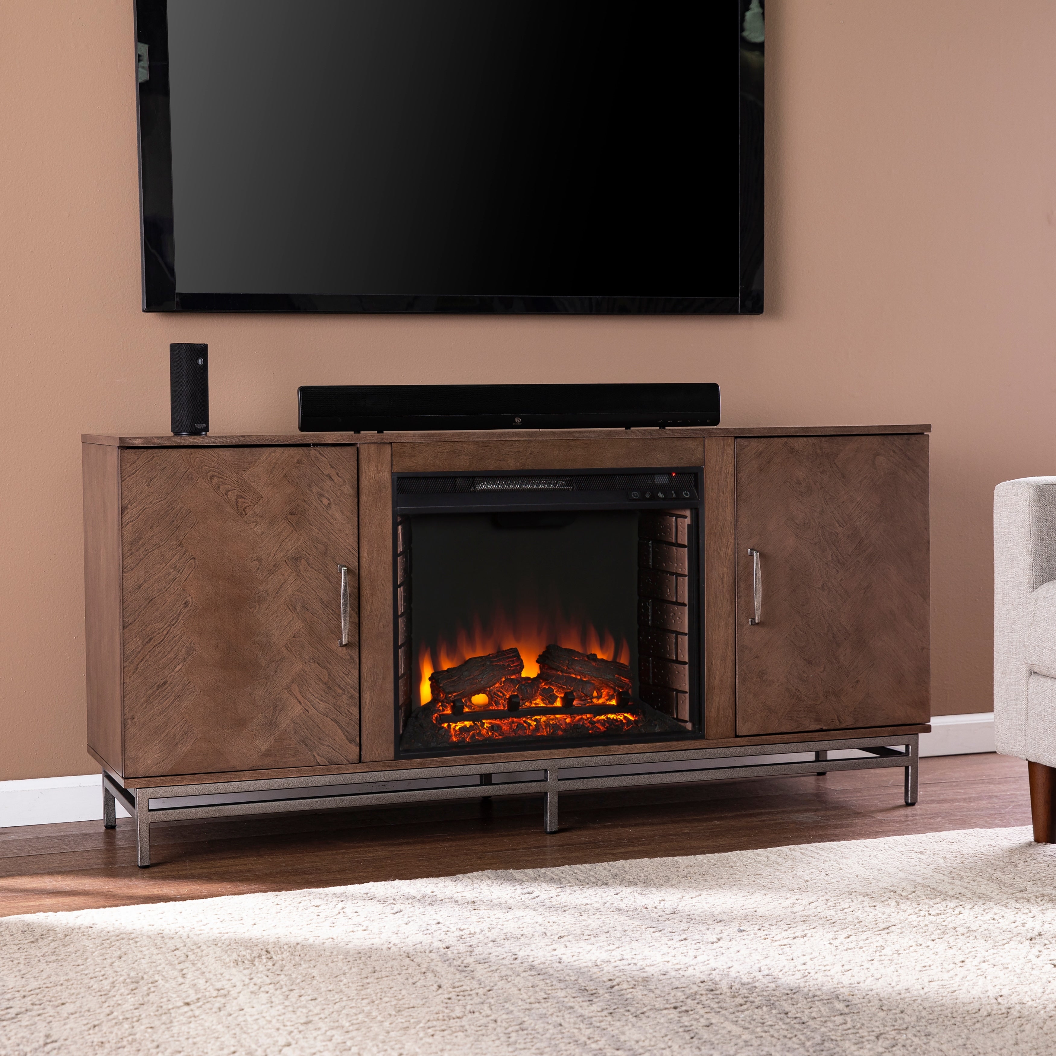 Strick Bolton Simondale Electric Fireplace W Media Storage