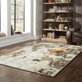 Strick Bolton Stark Patina Beige Charcoal Area Rug 86 X 117