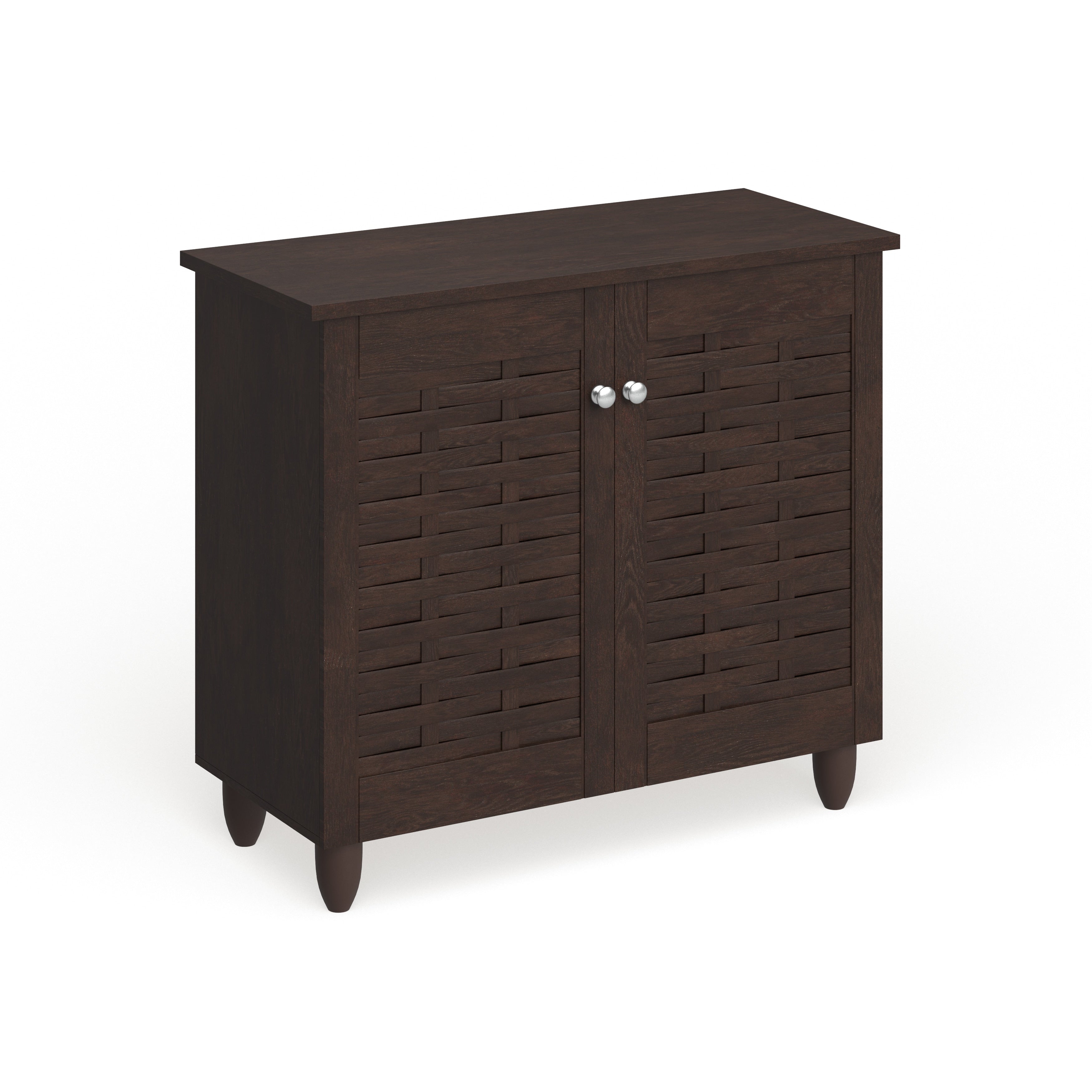 Strick Bolton Vadym Dark Brown 2 Door Shoe Cabinet
