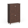 Strick Bolton Vadym Dark Brown 4 Door Shoe Cabinet