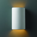 Strick Bolton Wes Small Cylinder Ceramic Bisque 1 Light Wall Sconce