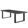 Strick Bolton Yantis 95 Inch Rubbed Charcoal Dining Table