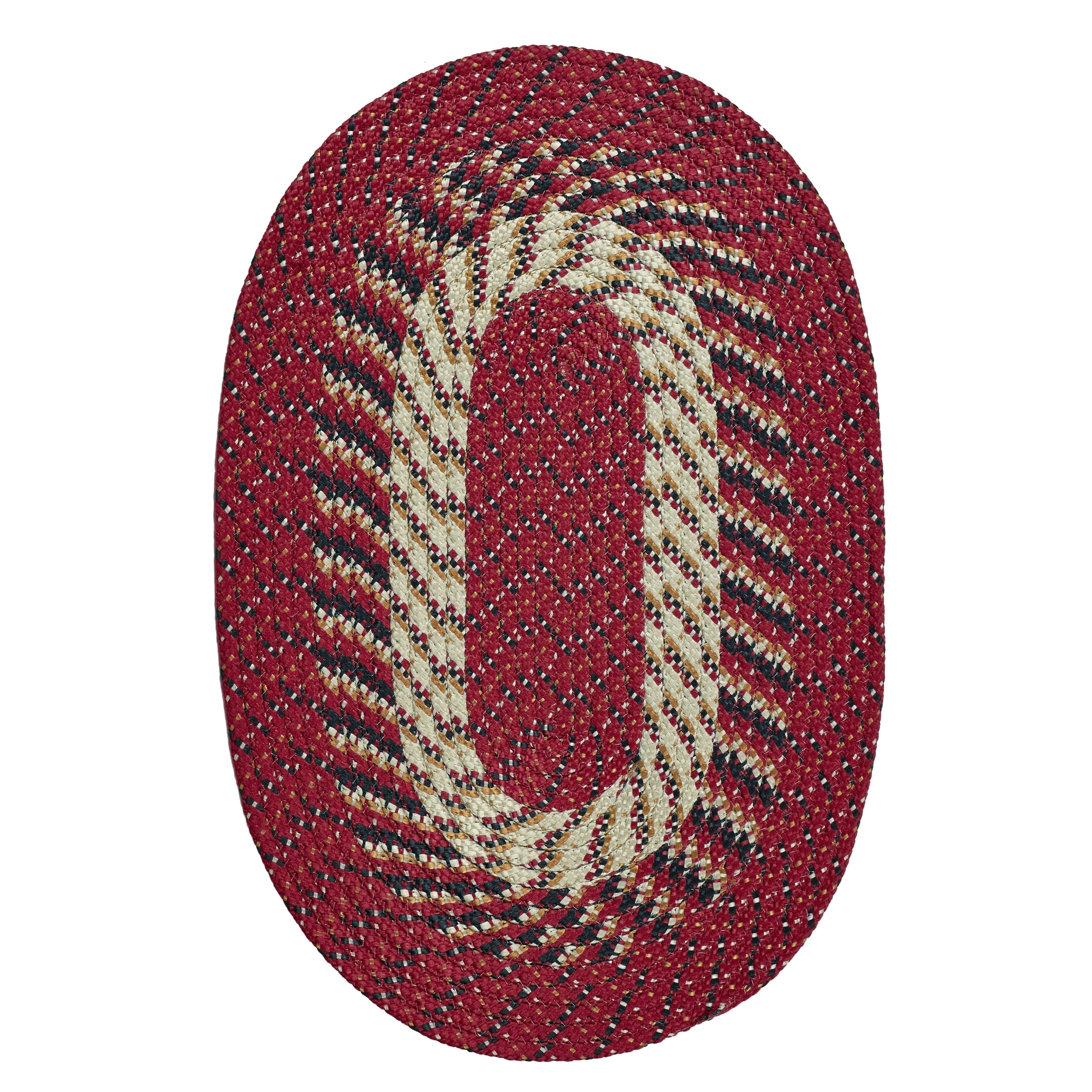 Stripe Indoor Outdoor Oval Braided Rug 54 X 84 By Better Trends 54 X 84
