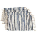 Striped Denim Chindi Table Mats Set Of 4